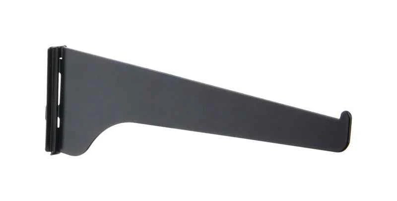 Knape & Vogt Black Steel Regular Duty Bracket 16 Ga. 8 in. L 160 lb. (Pack of 10) - Image 2