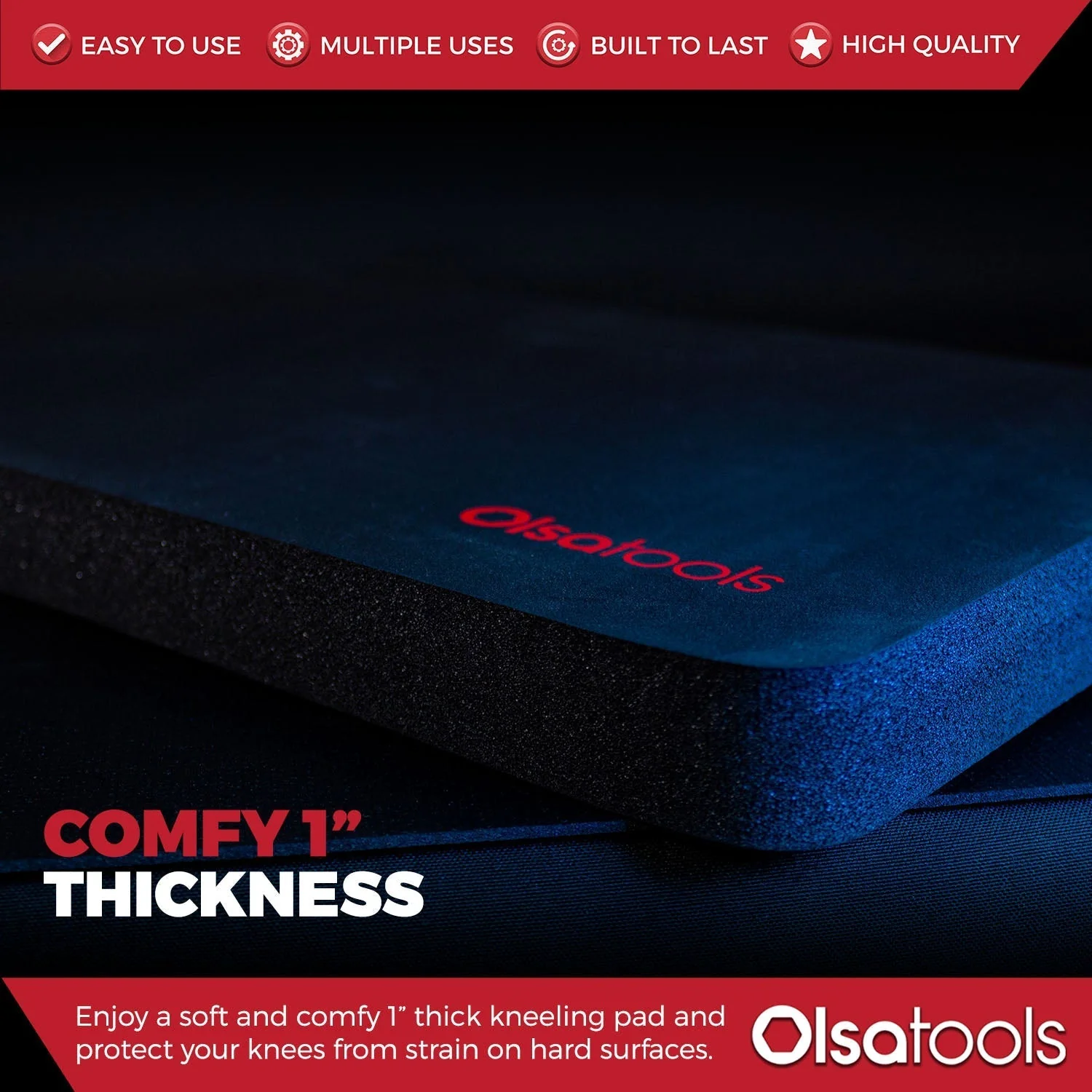 Kneeling Work Mat, Mechanics Kneeling Pad Density 18" x 11" x 1" - Image 2