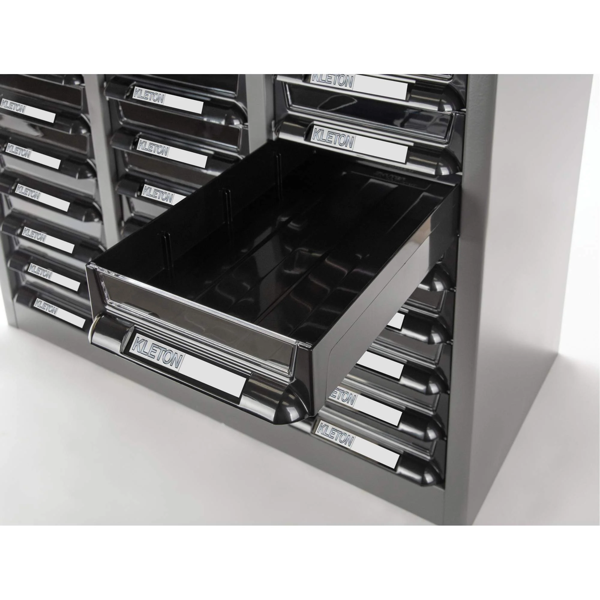 KPC-300 Parts Cabinet, Galvanized Steel, 60 Drawers, 21-3/10" x 10-2/5" x 36-9/10", Grey - Image 7