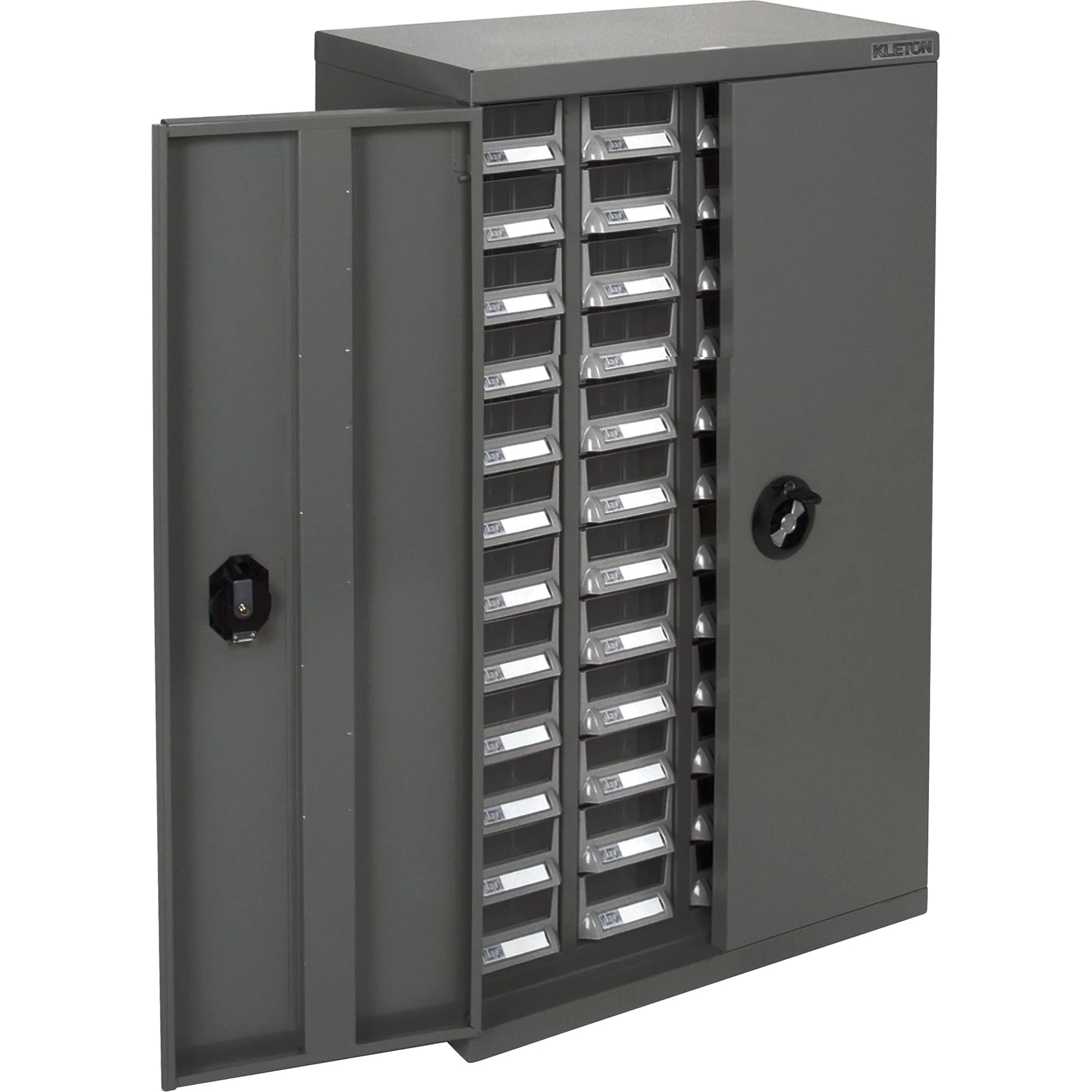 KPC-400 Parts Cabinet, Galvanized Steel, 48 Drawers, 22-3/5" x 10-4/5" x 36-9/10", Grey