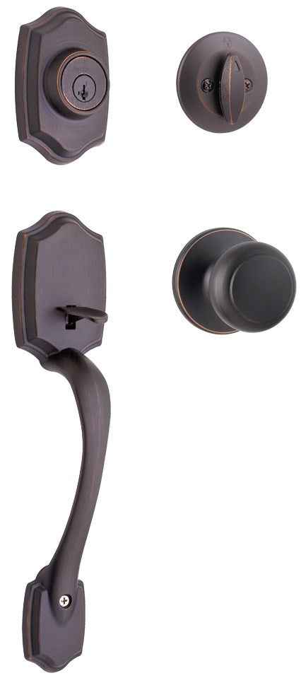 Kwikset SmartKey Belleview Venetian Bronze Handleset Right or Left Handed - Image 3