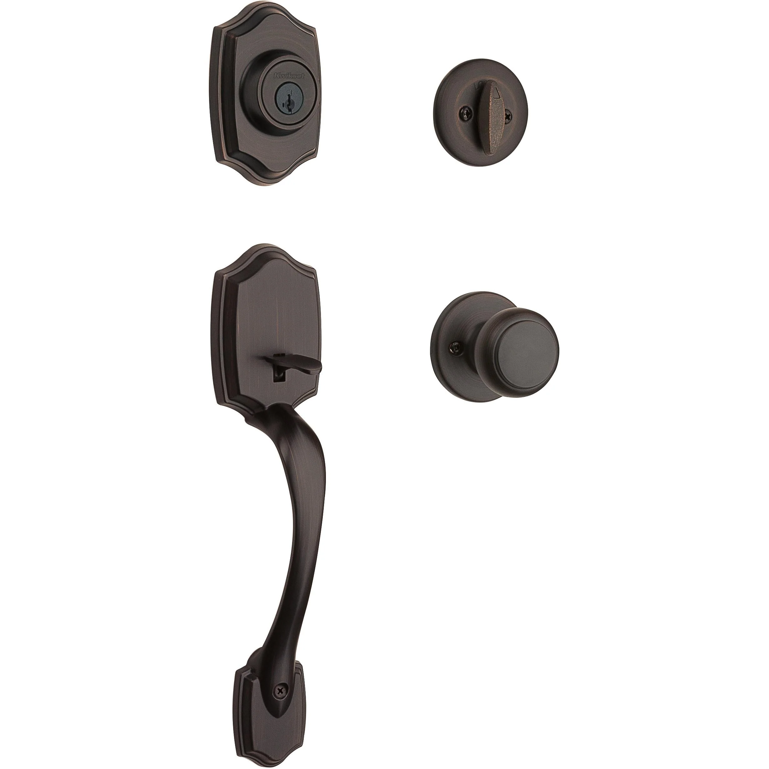 Kwikset SmartKey Belleview Venetian Bronze Handleset Right or Left Handed - Image 4