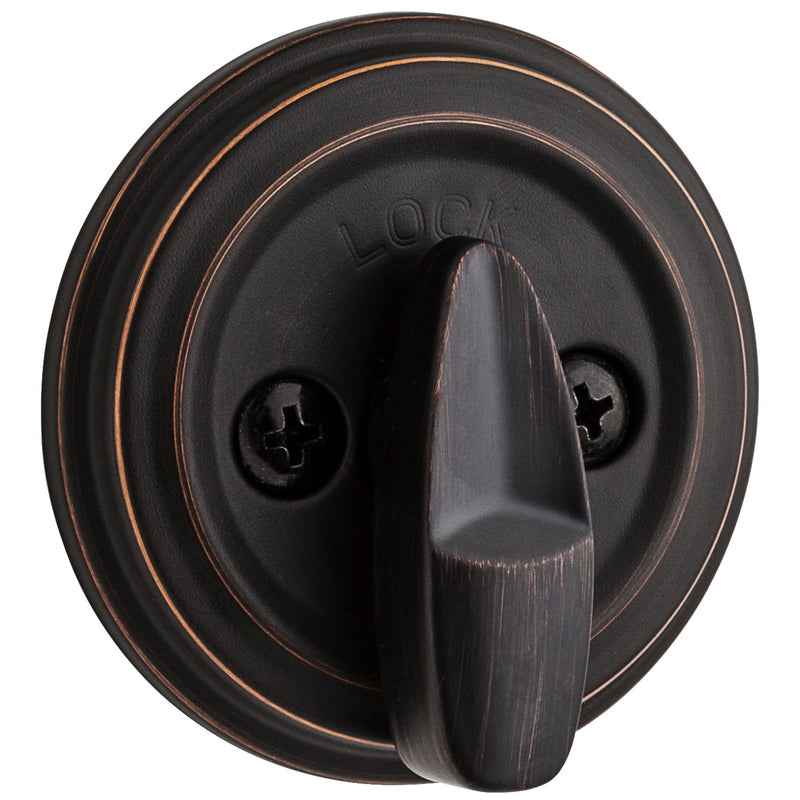 Kwikset SmartKey Venetian Bronze Metal Deadbolt - Image 4