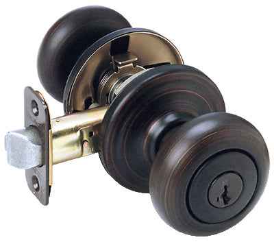 Kwikset SmartKey Juno Venetian Bronze Entry Door Knob KW1 1-3/4 in. - Image 2