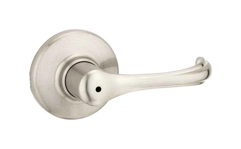 Kwikset Dorian Satin Nickel Privacy Lockset ANSI/BHMA Grade 3 1-3/4 in.
