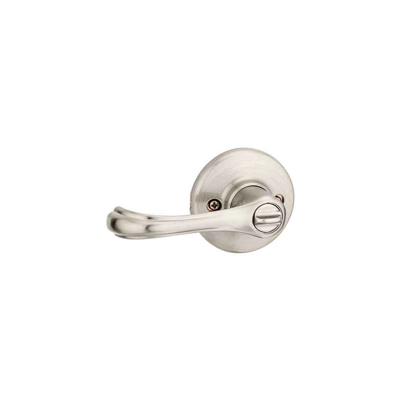 Kwikset Dorian Satin Nickel Privacy Lockset ANSI/BHMA Grade 3 1-3/4 in. - Image 2