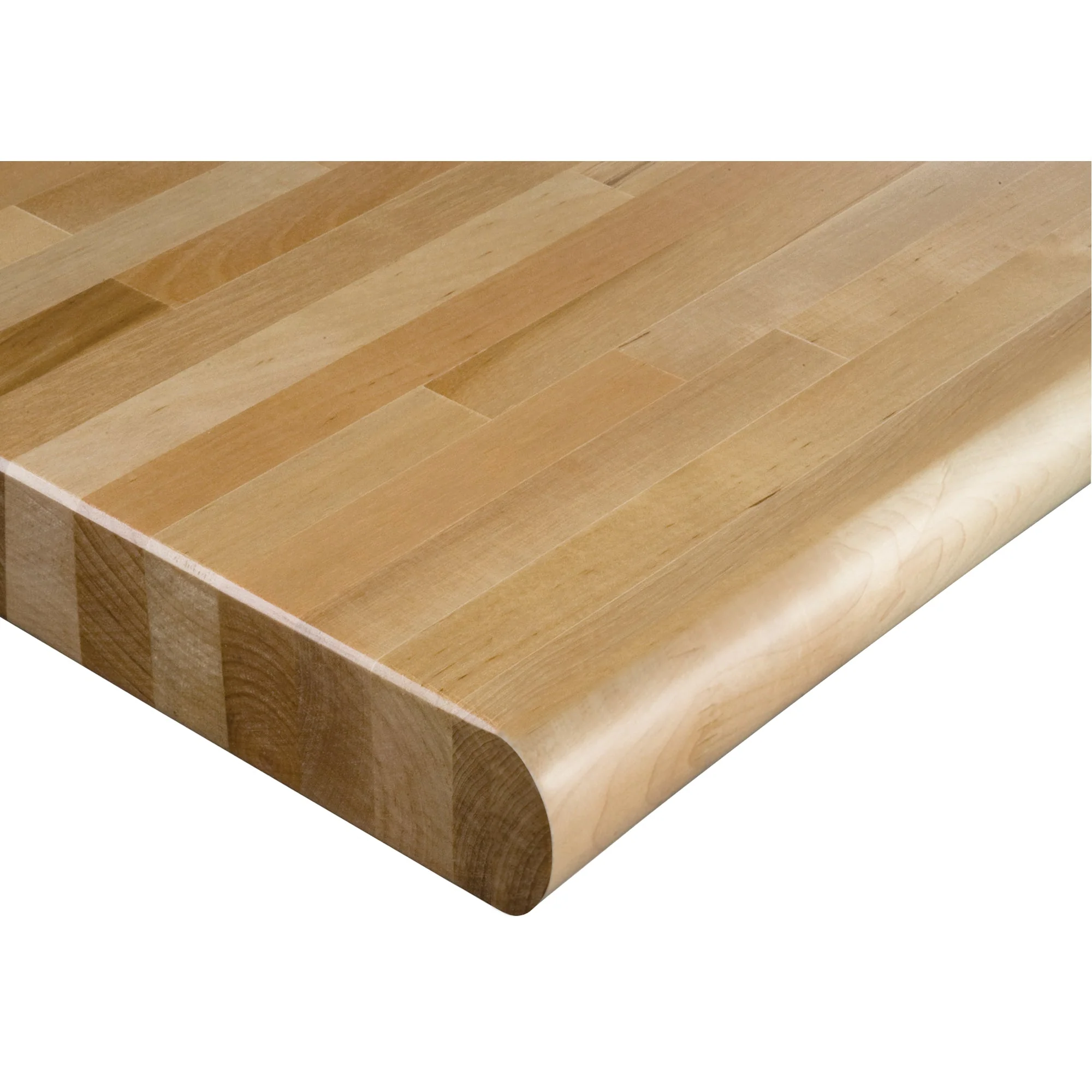 Laminated Hardwood Workbench Top, 84" W x 30" D, Bullnose Edge, 1-3/4" Thick
