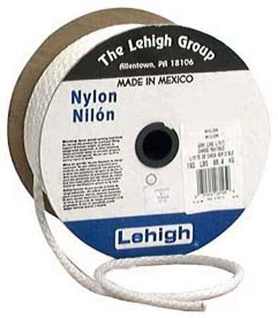 Lehigh Group SNR121 3/8" X 125' White Nylon Solid Braid Rope - Image 2