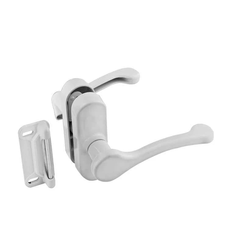National Hardware White Zinc Lever Latches 1 pk