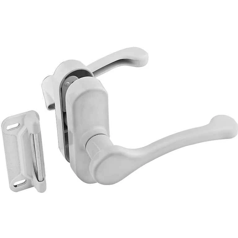 National Hardware White Zinc Lever Latches 1 pk - Image 3