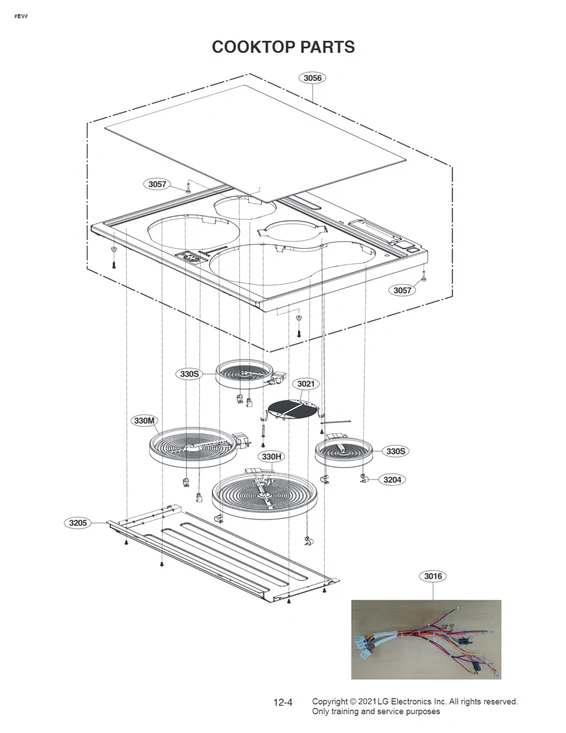 AGU75049013 Main Glass Cooktop - Image 2