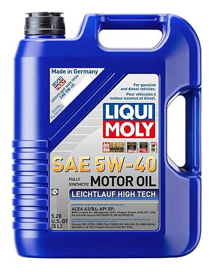 Liqui Moly Leichtlauf High Tech 5W-40 Motor Oil - 5 Liters
