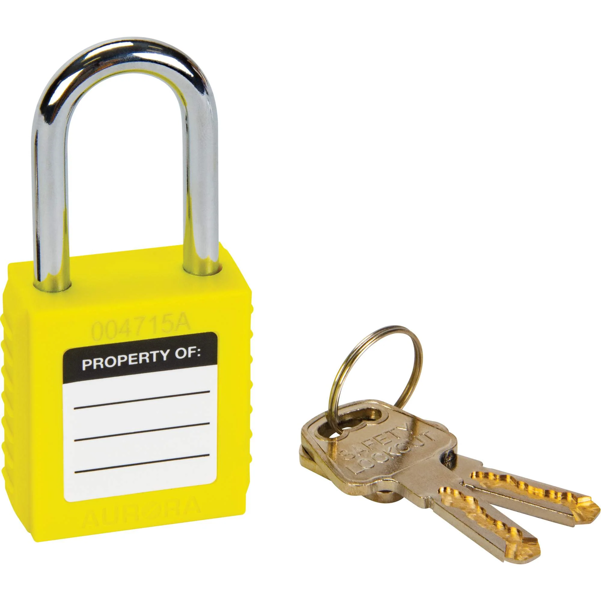 Lock for Lockouts, Safety Padlock, Keyed Different, Thermoplastic, 1-1/2" Width - Image 2