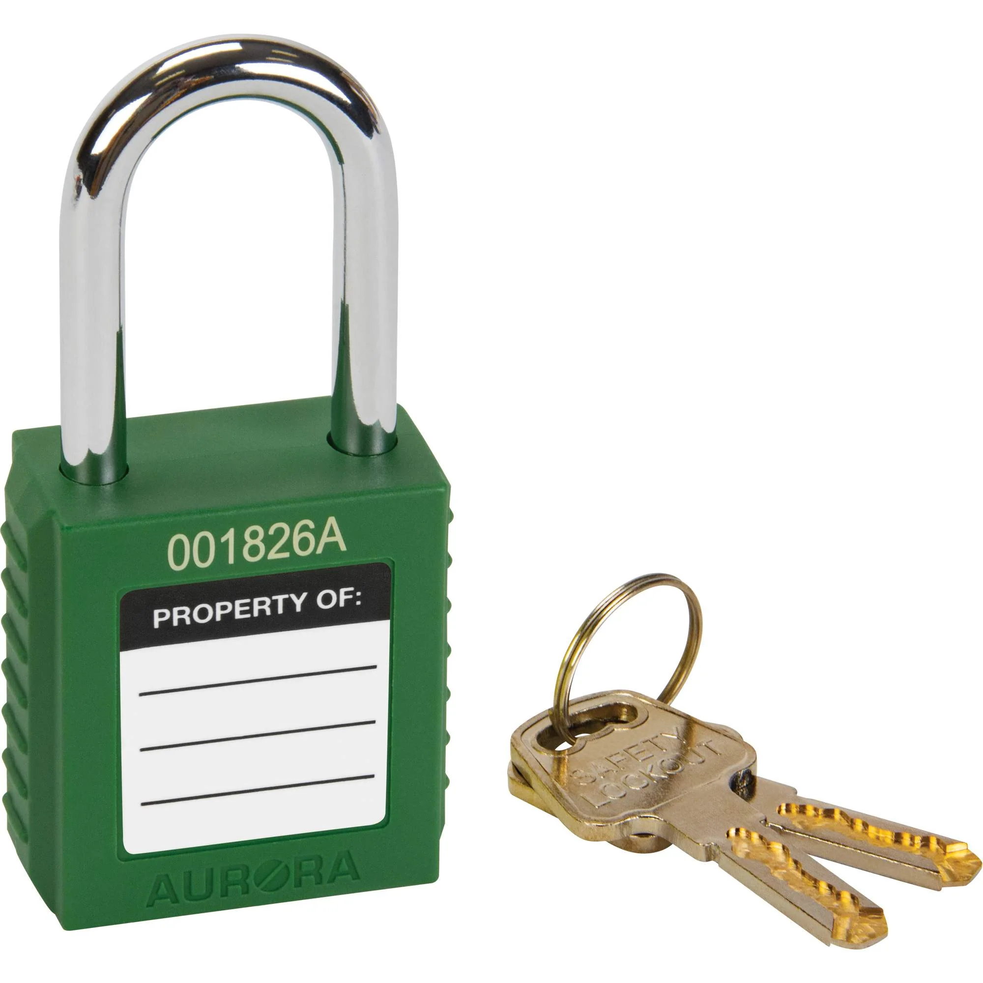 Lock for Lockouts, Safety Padlock, Keyed Different, Thermoplastic, 1-1/2" Width - Image 2