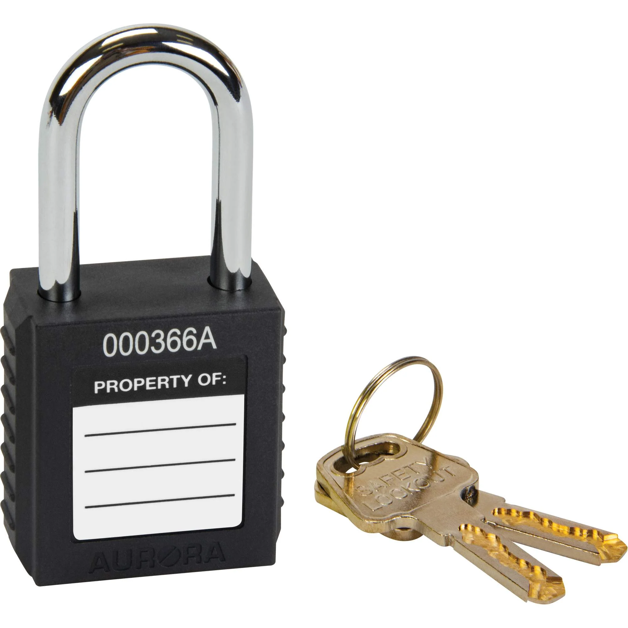 Lock for Lockouts, Safety Padlock, Keyed Different, Thermoplastic, 1-1/2" Width - Image 2