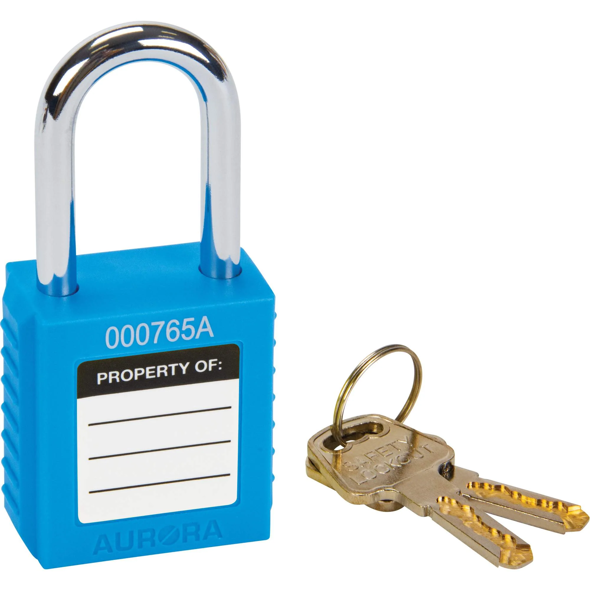 Lock for Lockouts, Safety Padlock, Keyed Different, Thermoplastic, 1-1/2" Width - Image 2