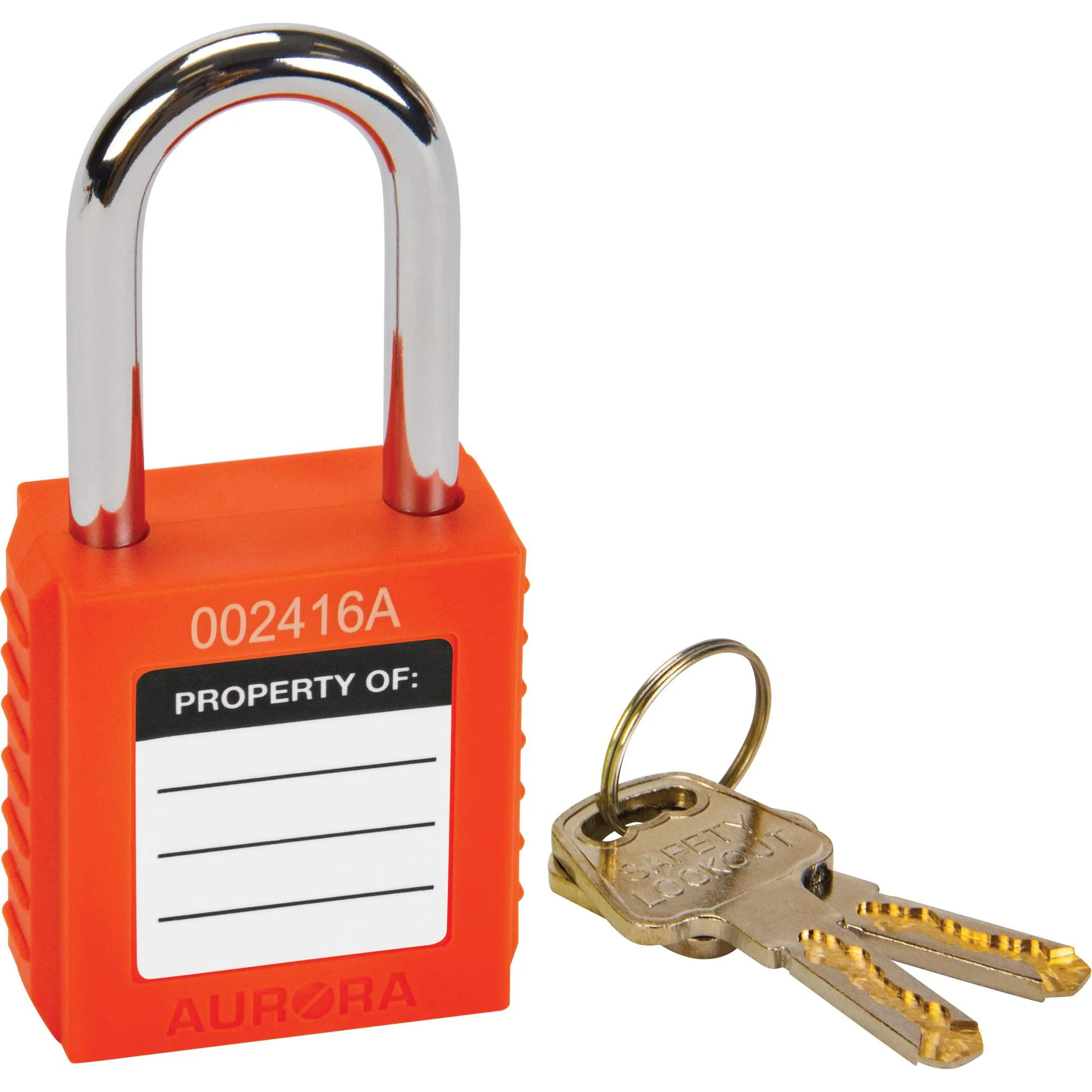 Lock for Lockouts, Safety Padlock, Keyed Different, Thermoplastic, 1-1/2" Width - Image 2