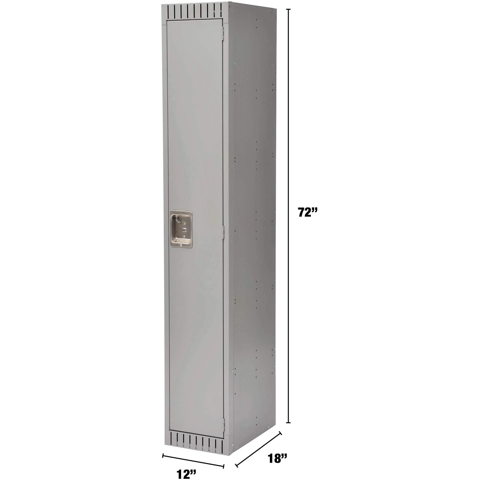 Lockers, 12" x 18" x 72", Steel, Grey, Rivet (Assembled) - Image 4