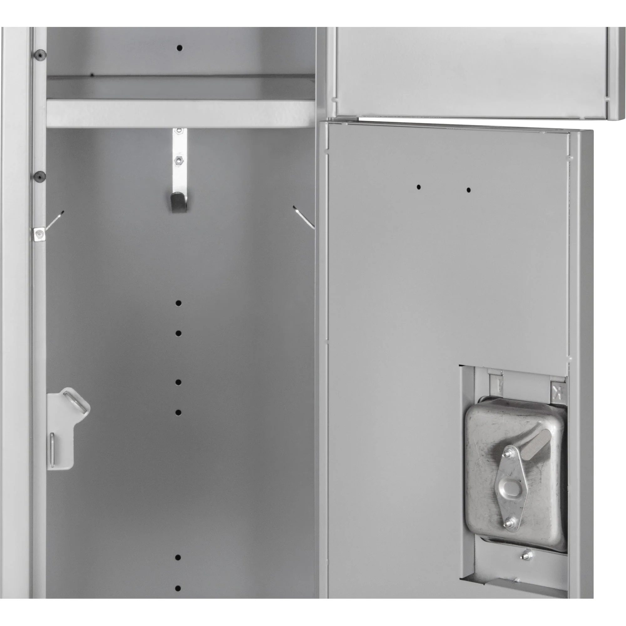 Lockers, 3 -tier, Bank of 3, 36" x 18" x 76", Steel, Grey, Knocked Down - Image 2