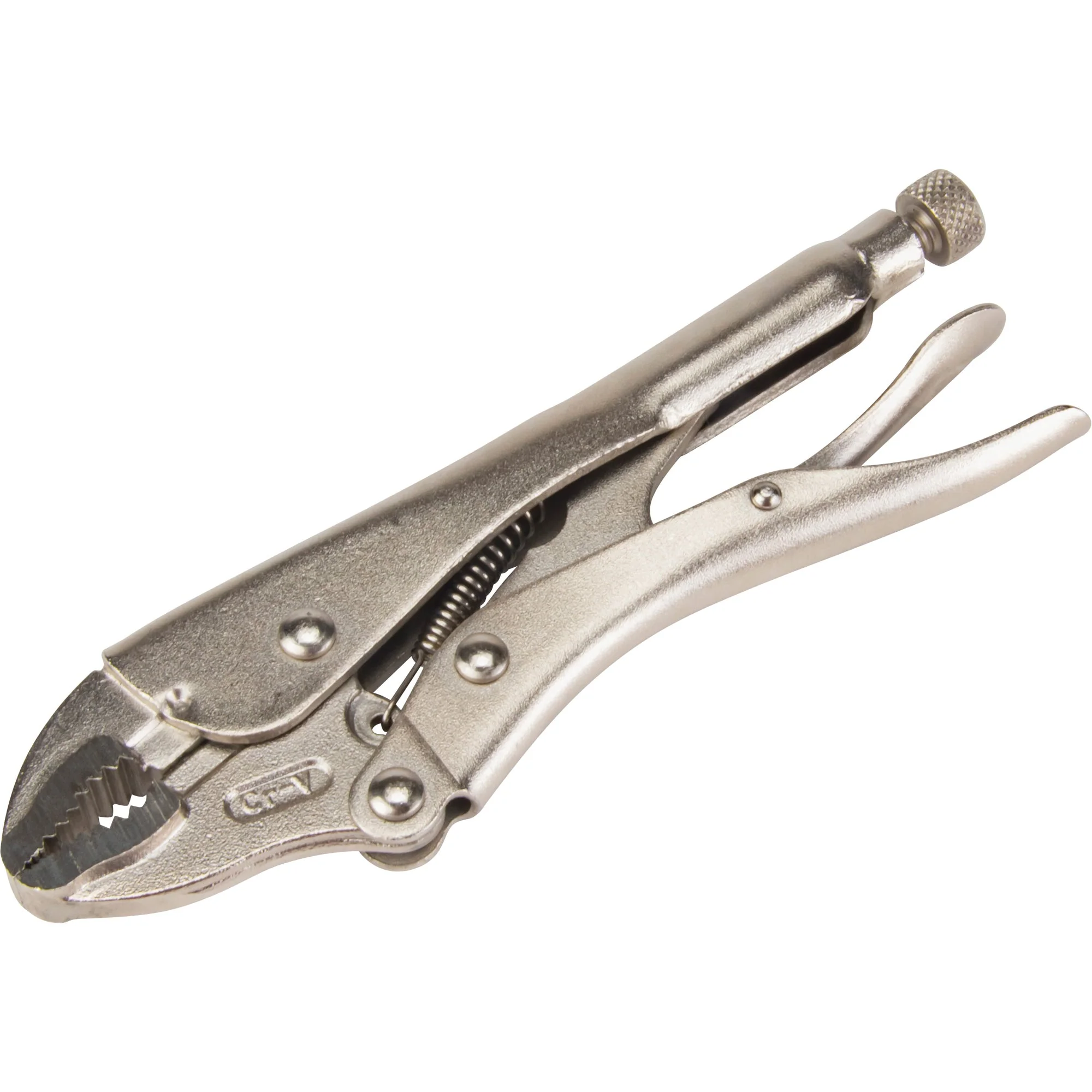 Locking Pliers with Wire Cutter, 7" Length, Curved Jaw - Image 2