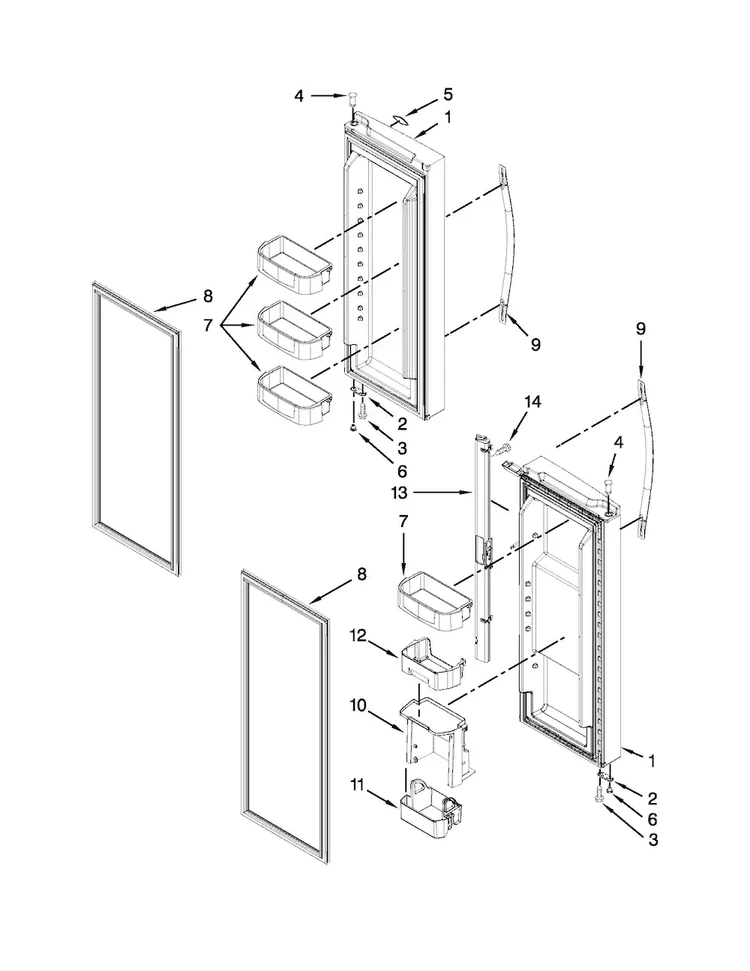 LW10413519 Refrigerator Door Assembly - Image 6