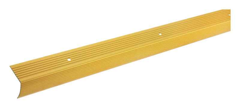 M-D BUILDING PRODUCTS 1.125 in. H X 1.125 in. W X 72 in. L Satin Brass Aluminum Stair Edge - Image 3