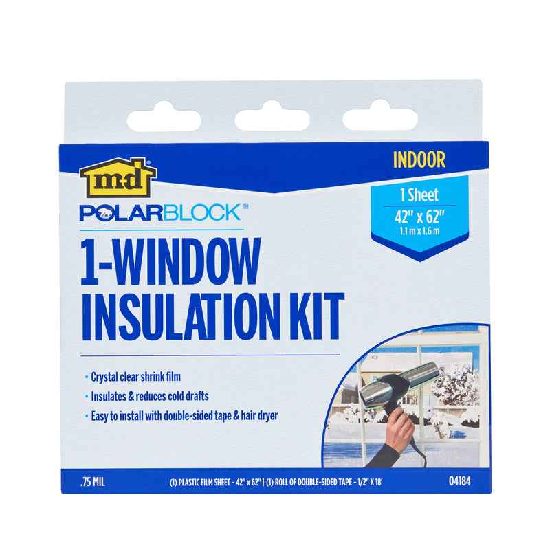 M-D BUILDING PRODUCTS Clear Indoor Insulation Kit 62 in. W X 42 in. L