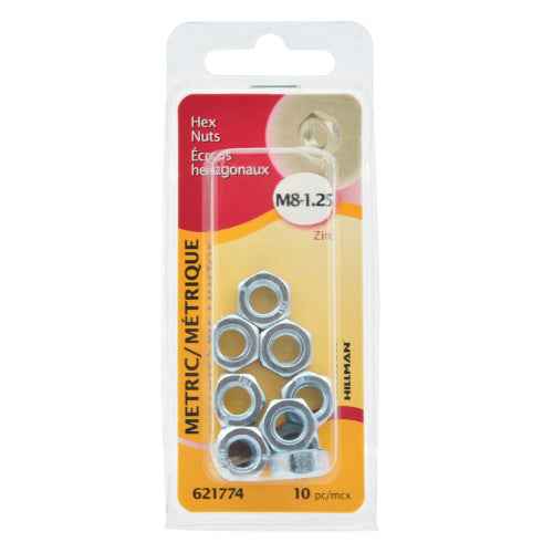 M8 1.25 Hex Nut (10/Pack) - Image 2