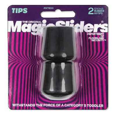 Magic Sliders Rubber Leg Tip Black Round 1-1/4 in. W 2 pk - Image 2