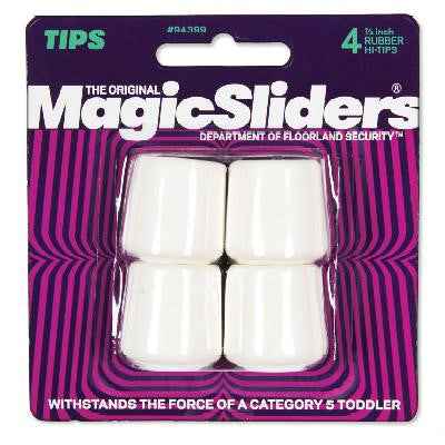 Magic Sliders Rubber Leg Tip White Round 7/8 in. W 4 pk - Image 2