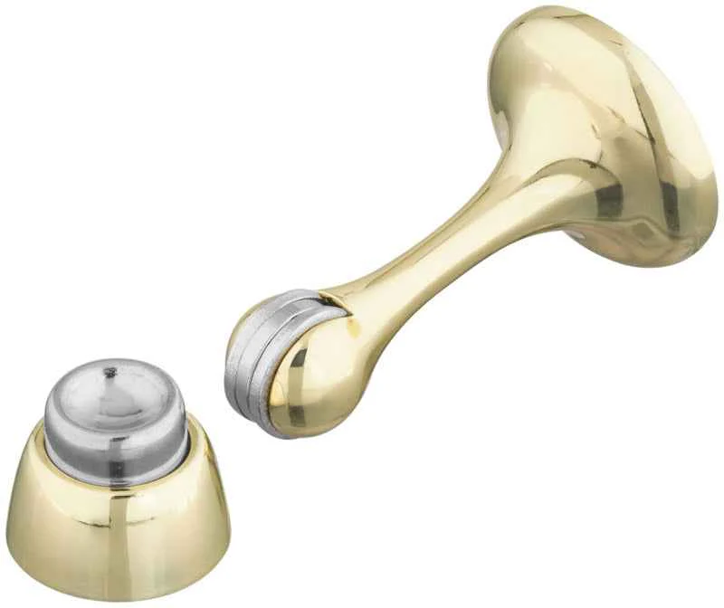 National Hardware Zinc Brass Gold Magnetic Door Stop Mounts to door and wall - Image 3