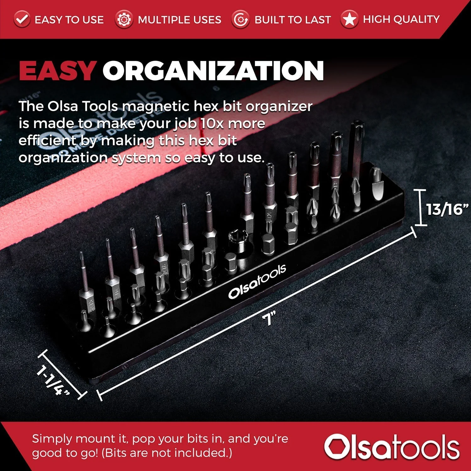 Magnetic Hex 1/4" Bit Organizer - Image 16