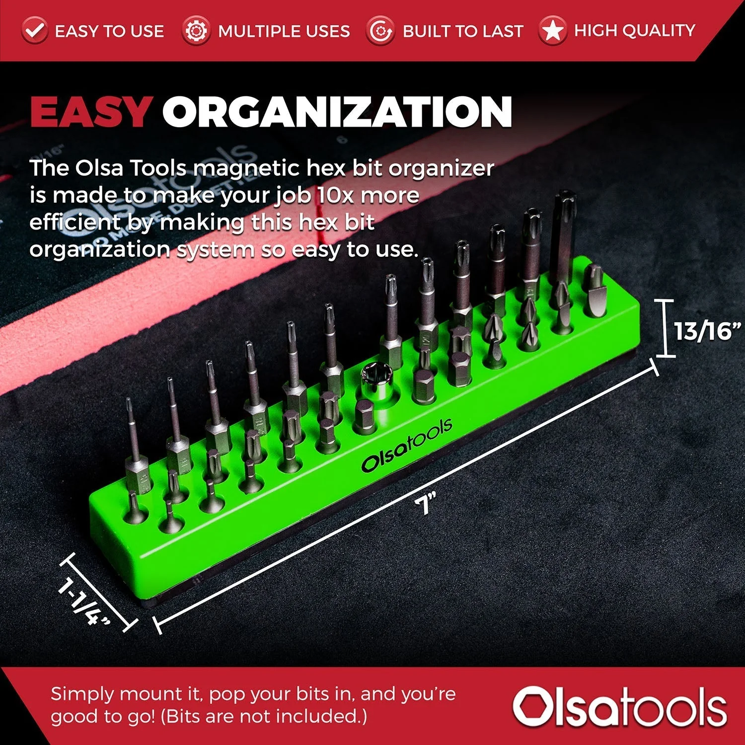 Magnetic Hex 1/4" Bit Organizer - Image 24