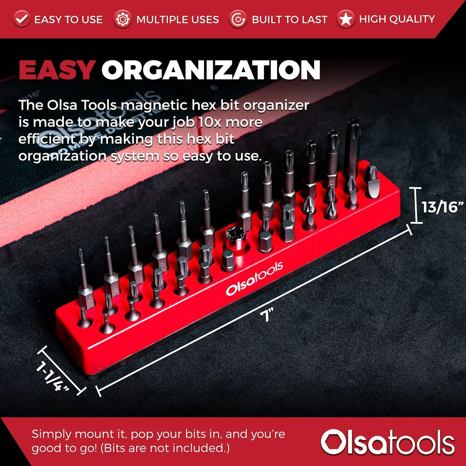 Magnetic Hex 1/4" Bit Organizer - Image 32