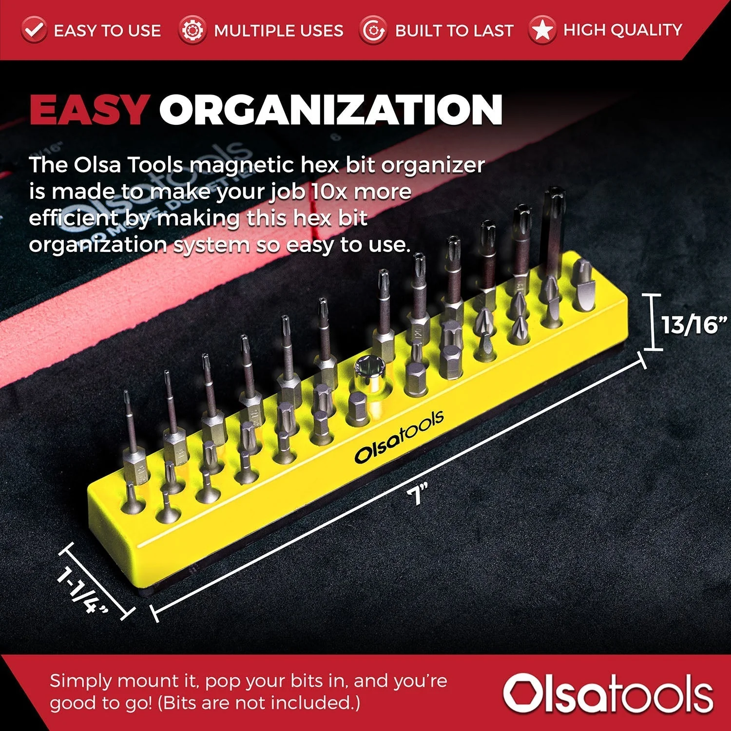 Magnetic Hex 1/4" Bit Organizer - Image 36