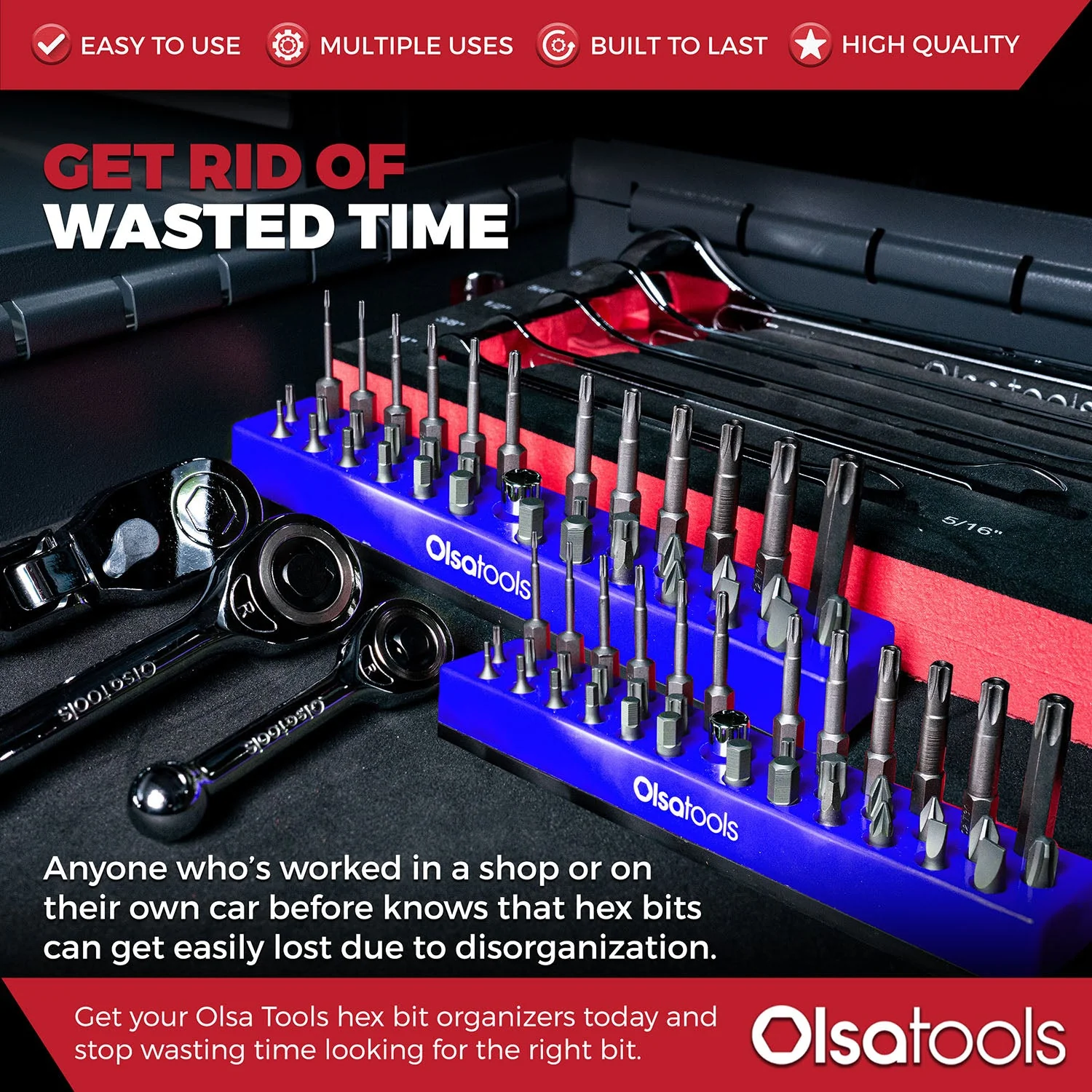 Magnetic Hex 1/4" Bit Organizer - Image 42