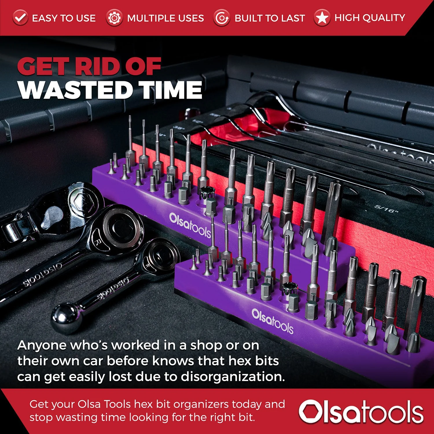 Magnetic Hex 1/4" Bit Organizer - Image 58