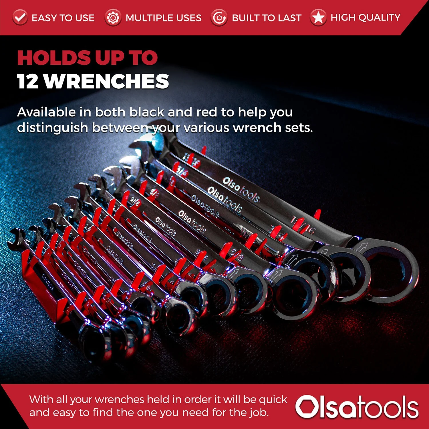 Magnetic Metal Wrench Organizer - Image 10