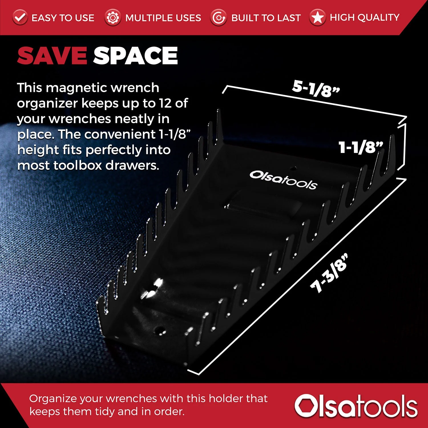 Magnetic Metal Wrench Organizer - Image 3