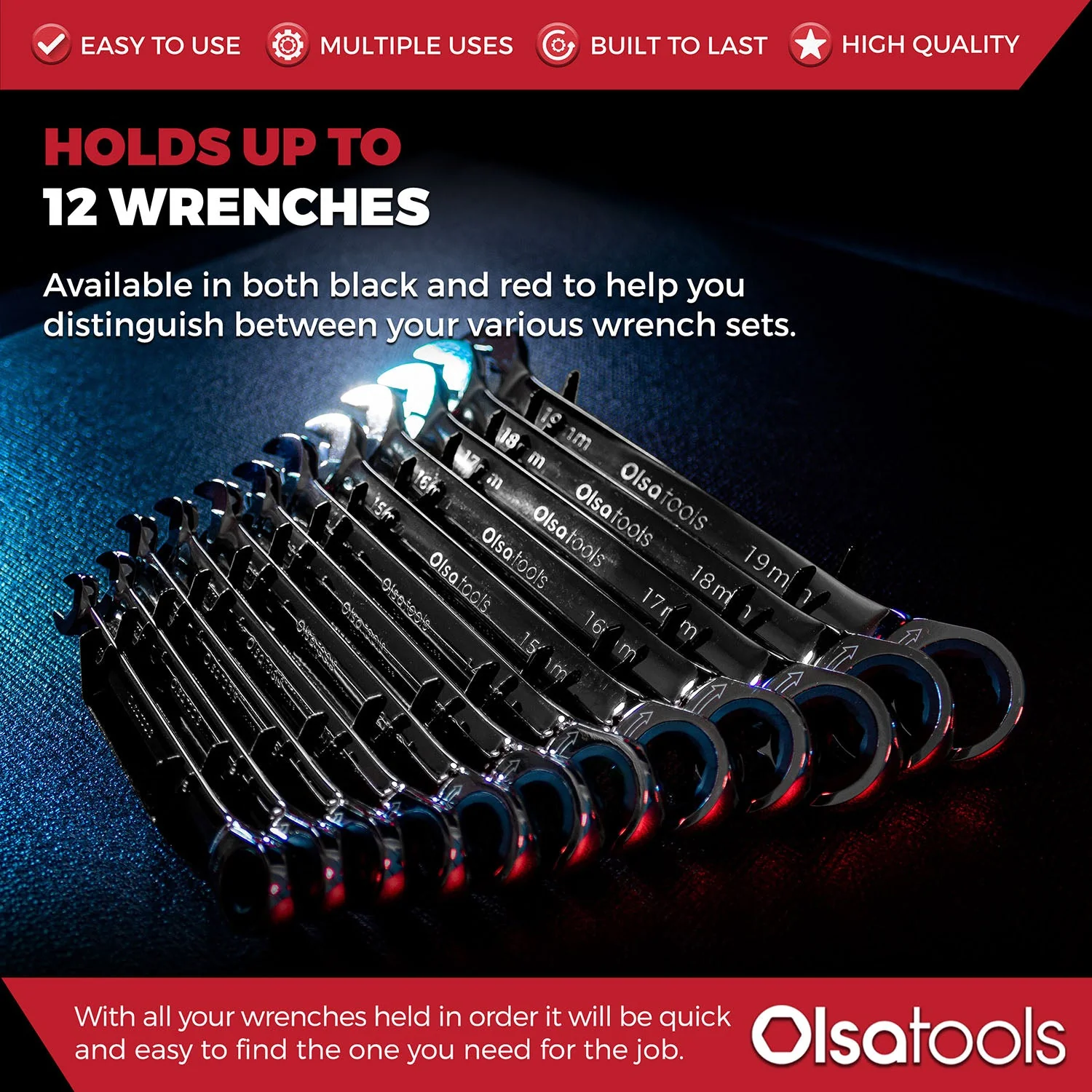 Magnetic Metal Wrench Organizer - Image 4