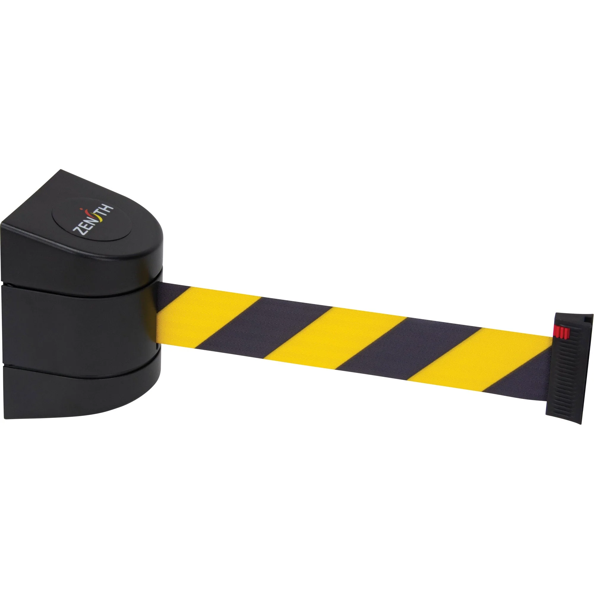 Magnetic Wall Mount Barrier with Magnetic Tape, Plastic, Magnetic Mount, 15', Black and Yellow Tape - Image 2