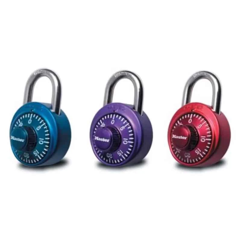 Master Lock 2 in. H x 7/8 in. W x 1-7/8 in. L Steel 3-Digit Combination Padlock 1 pk (Pack of 4) - Image 2