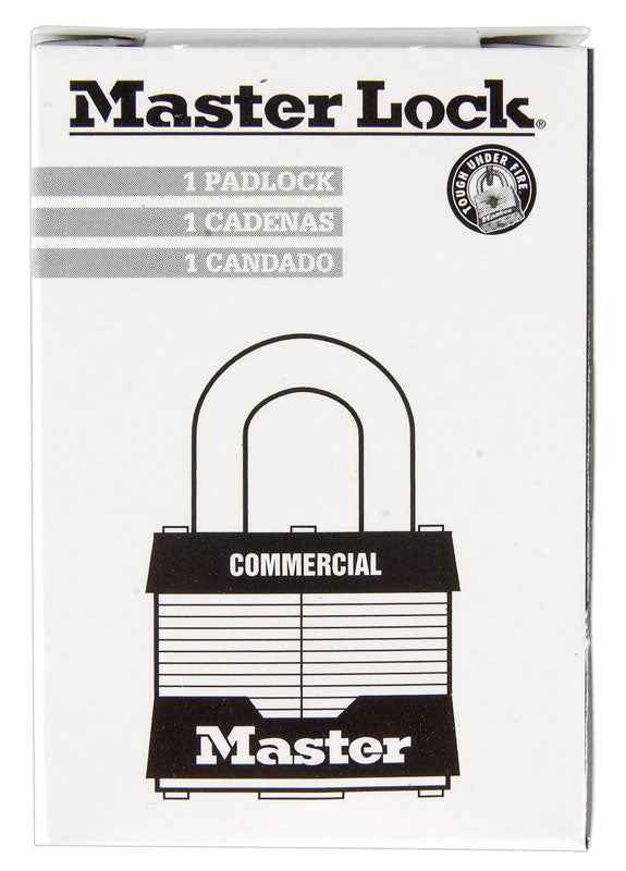Master Lock 1-5/16 in. H x 1 in. W x 1-3/4 in. L Laminated Steel 4-Pin Cylinder Padlock 6 pk Keyed Alike (Pack of 6) - Image 2