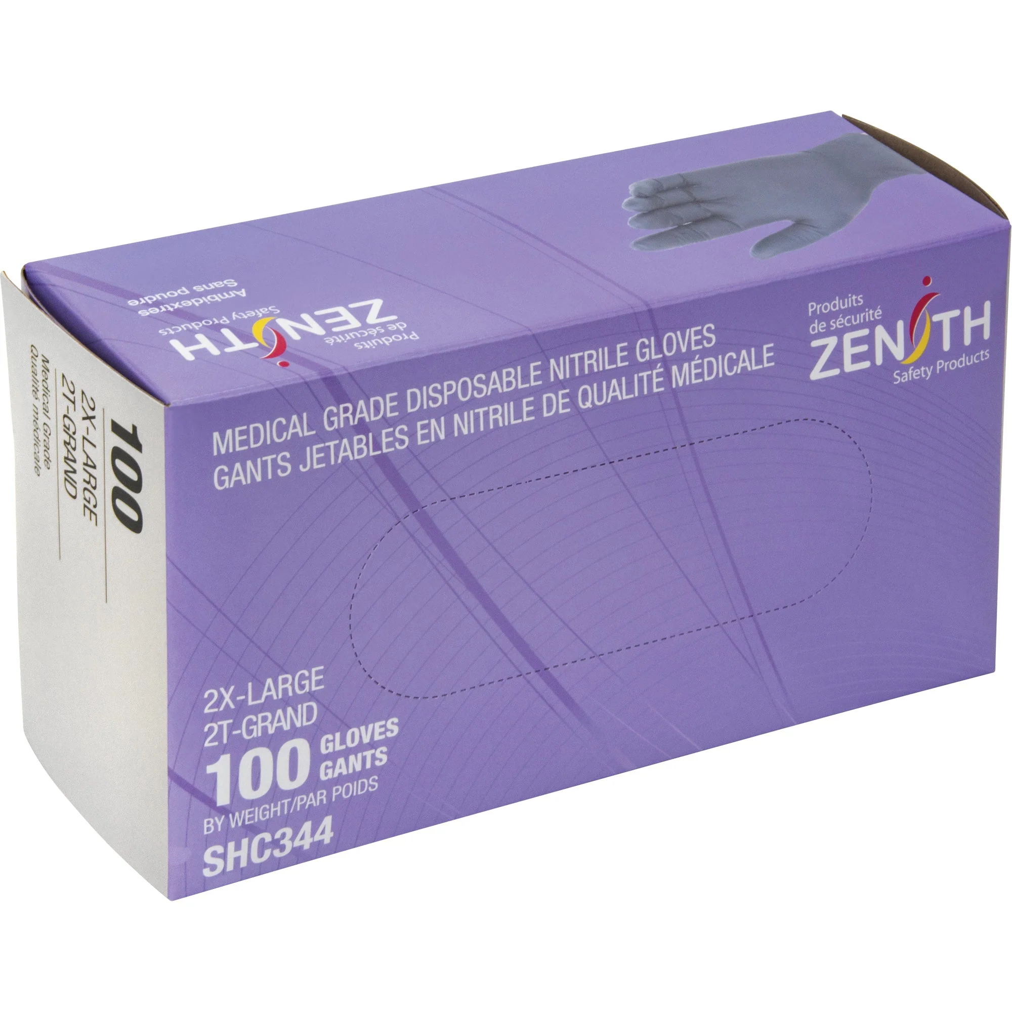 Medical Grade Disposable Gloves, 2X-Large, Nitrile, 6-mil, Powder-Free, Black, Class 2 - Image 2