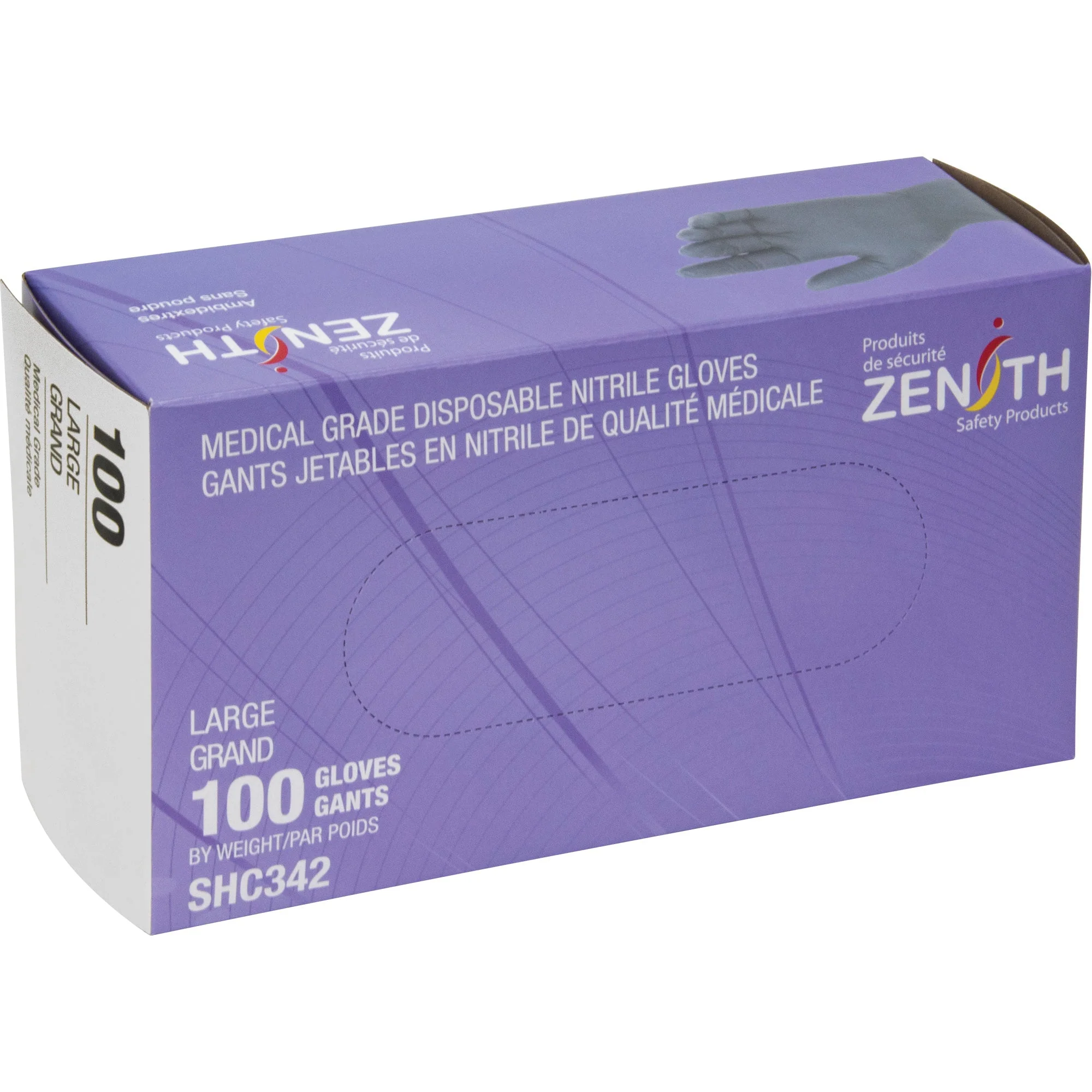 Medical Grade Disposable Gloves, Large, Nitrile, 6-mil, Powder-Free, Black, Class 2 - Image 2