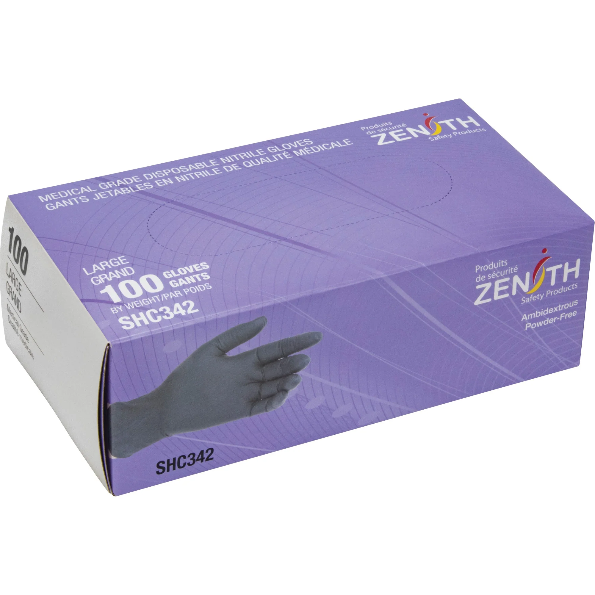 Medical Grade Disposable Gloves, Large, Nitrile, 6-mil, Powder-Free, Black, Class 2 - Image 3