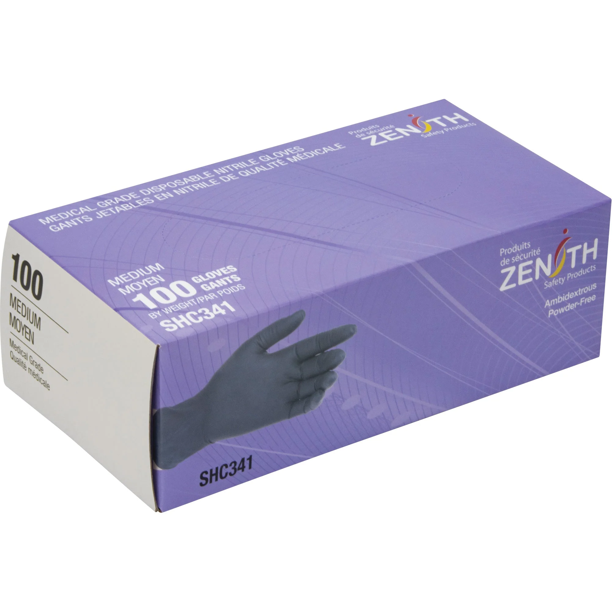 Medical Grade Disposable Gloves, Medium, Nitrile, 6-mil, Powder-Free, Black, Class 2 - Image 3