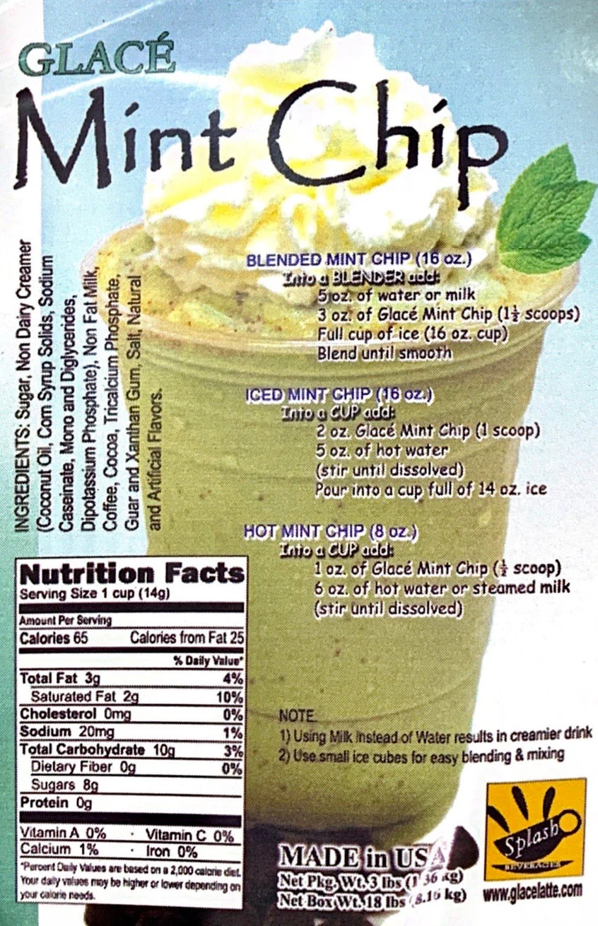 Mint Chip 4 in 1 Bubble Tea / Latte and Frappe Mix - Ships Free Within Canada on Orders Above CAD $199 - Image 2