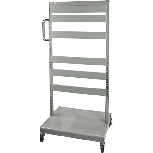 Mobile Tilt Bin Rack - Cart Only, Double-sided, 26-1/4" W x 22" D x 57-1/2" H - Image 2