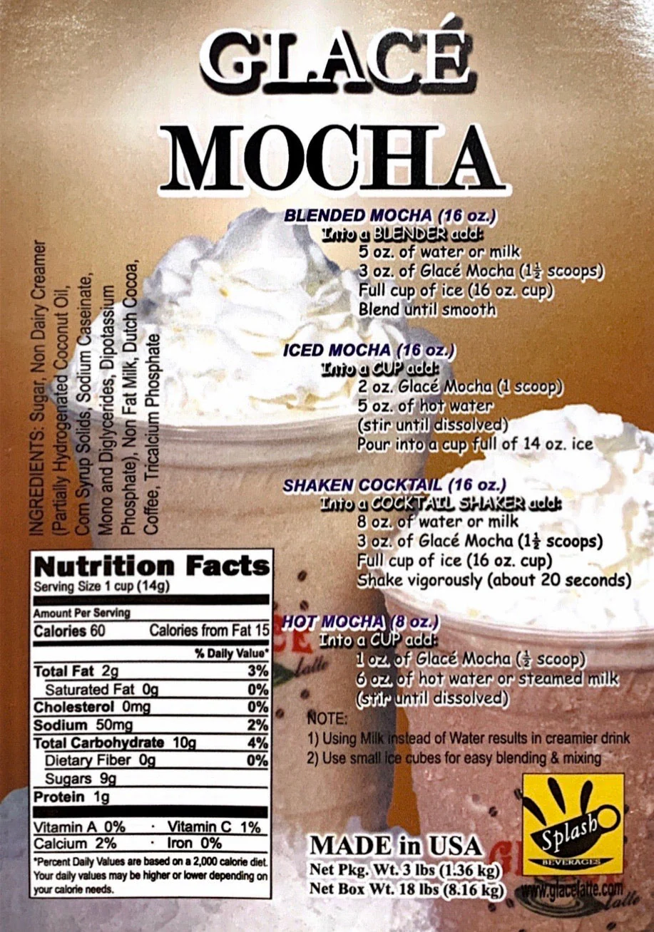 Mocha 4 in 1 Bubble Tea / Latte and Frappe Mix - Ships Free Within Canada on Orders Above CAD $199 - Image 2